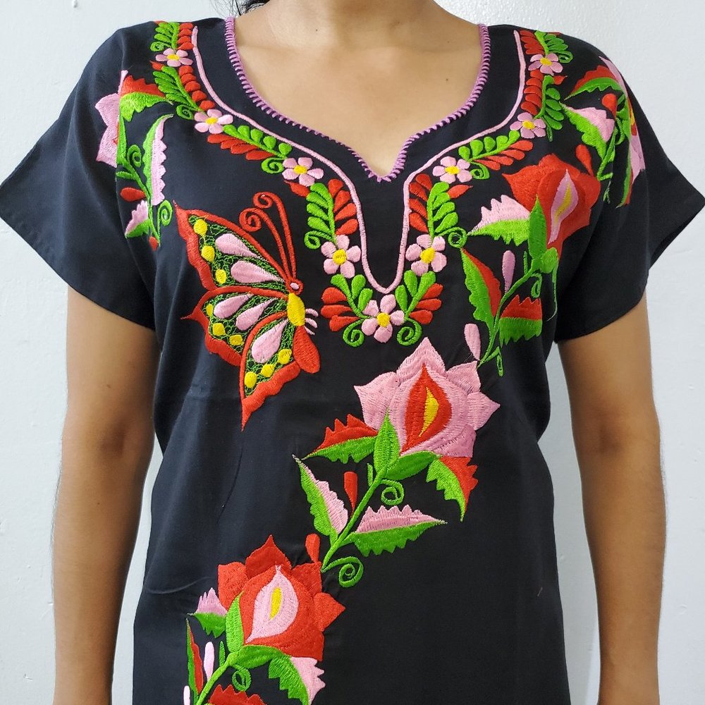 Black Mexica Artisanal Blouse